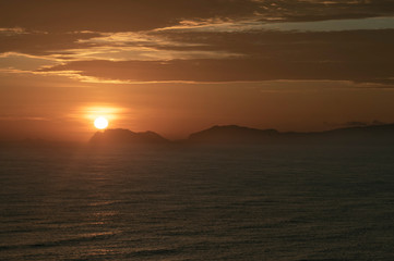 sunset over the sea