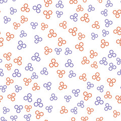 Colorful pattern with different shapes objects. Texture background for textile, print, paper, fabric background, wallpaper