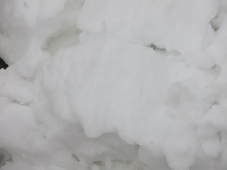 pile of white snow, a snowdrift