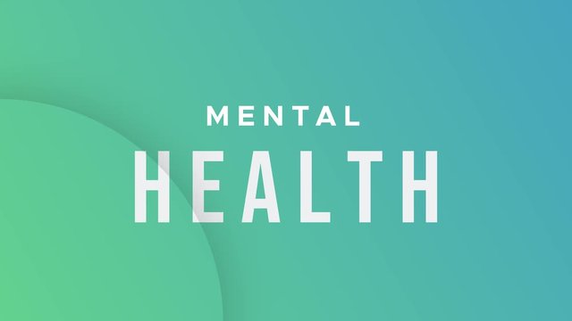 Mental health awareness smooth text animation