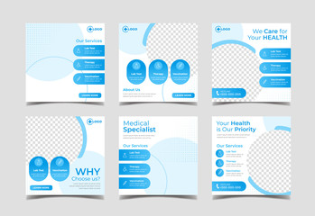 Healthcare and medical social media post template