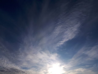 The blinding glare of the sun behind the clouds - Lilleaker 
