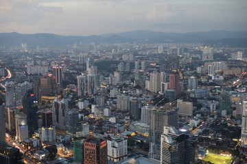 Fototapeta na wymiar Aerial view of Kuala Lumpur