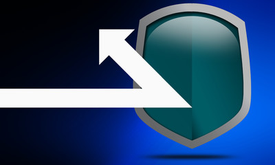 Shield against arrow for attack