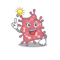 Mascot character design of haemophilus ducreyi with has an idea smart gesture