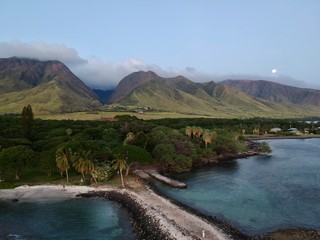 Aerial photo above Olowalu Maui Hawaii