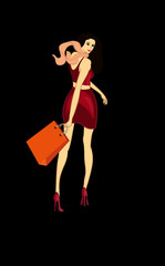 woman with shopping bags