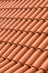 Closeup of roof tiles