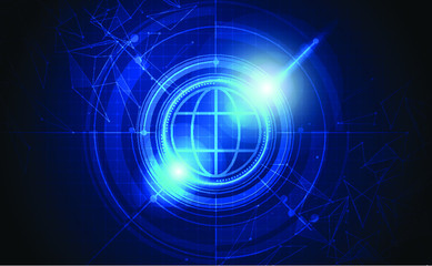 Abstract futuristic communication vector futuristic circuit board, Electronic motherboard.