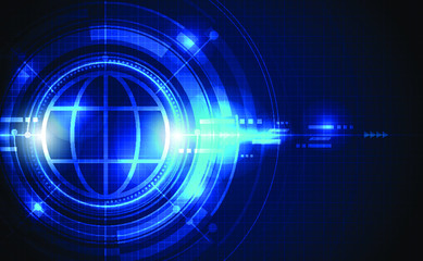Abstract futuristic communication vector futuristic circuit board, Electronic motherboard.