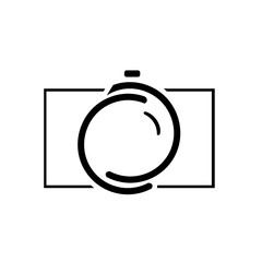 camera photography logo icon vector template. line black big video projector icon, flat vector simple element illustration from editable multimedia concept
