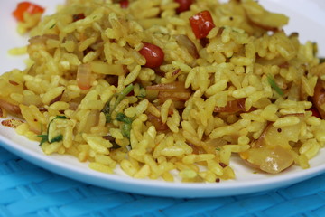 Puffed rice breakfast, Murmura Poha or churmura Poha, Indian food