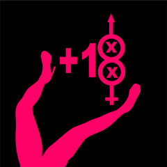 xxx video icon print embroidery graphic design vector art