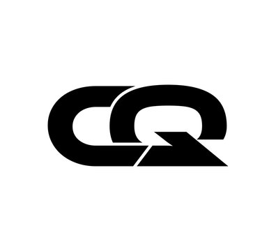 Initial 2 letter Logo Modern Simple Black CQ
