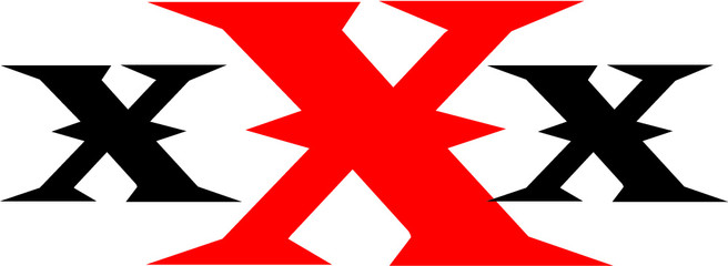 xxx video icon print embroidery graphic design vector art