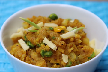 Aloo ki Subji, Mashed potato, corn, cheeses dry fry, Indian food