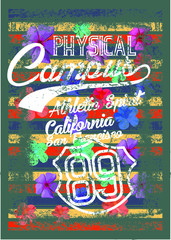 flower pattern background college style print embroidery graphic design vector art