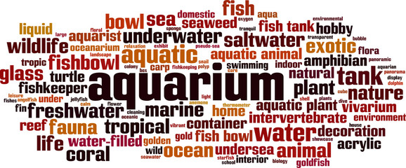 Aquarium word cloud