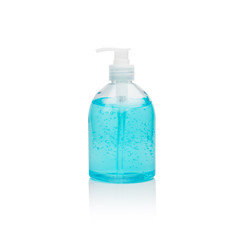 Alcohol gel sanitizer hand gel cleaners for anti bacteria and virus on white background.