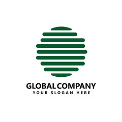 Global Company Logo Design Vector Template. can be used for corporate brand identity and personal brand.