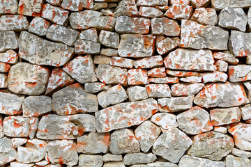 texture of red stone wall