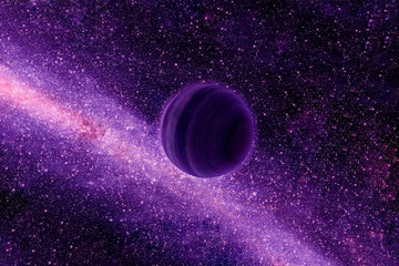 Obraz na płótnie Canvas Exoplanet in deep space.Elements of this image were furnished by NASA.