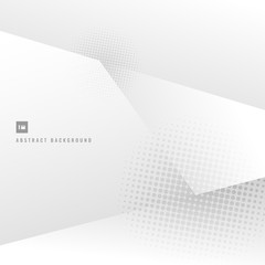 Abstract background white and gray gradient with halftone design