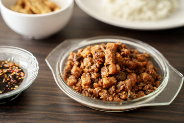 oseng tempe. traditional indonesian culinary food