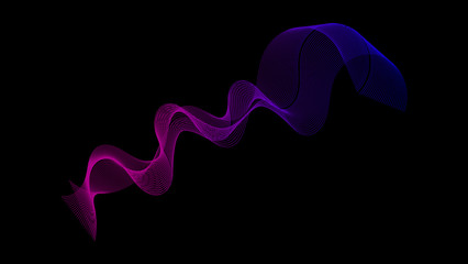 wavy line smoke effect, Music abstract background. Equalizer for music, showing sound waves with musical waves, background equalizer. 3d rendering.