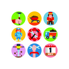 Fototapeta premium Labor day illustration of workers