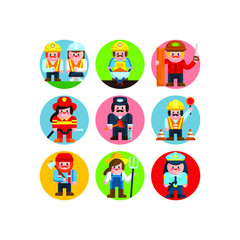 Labor day illustration of workers