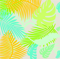 Fototapeta na wymiar Palm leaf ringel tshirt print embroidery graphic design vector art