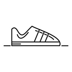 Sport shoe icon. Outline sport shoe vector icon for web design isolated on white background