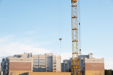 construction crane, in clear weather