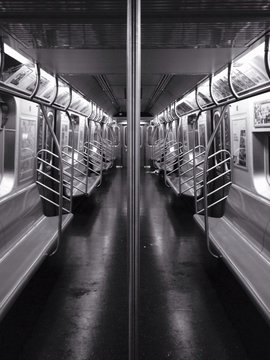 Interior Of Empty Subway Train