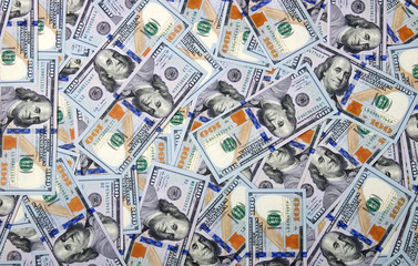 Money background of dollar banknotes