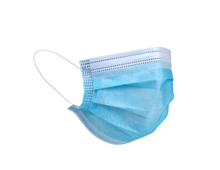 Medical protective mask isolated on a white