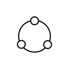 single icon of a network isolated on white background