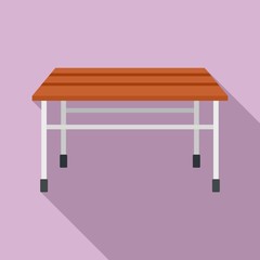 Garden table icon. Flat illustration of garden table vector icon for web design