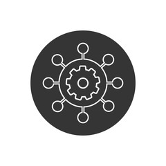 Project management vector line icon. Pixel perfect vector graphics