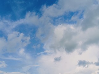 Naklejka na ściany i meble blue sky and white clouds seen during the day