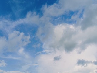 blue sky and white clouds seen during the day