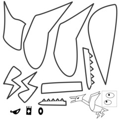 Reptiles dinosaur (Pterosaur, Pterodactyl, pteranodon, Quetzalcoatlus, Dimorphodon, Tapejara, Hatzegopteryx, Azhdarchidae, Rhamphorhynchus, Ornithocheirus, Nemicolopterus, Nictosaurus, Pterodaustro )