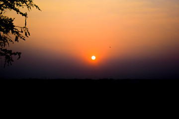 sunset in the mountains