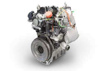 8th generation diesel engine with technology in accordance with Euro6d emissions regulations - obrazy, fototapety, plakaty