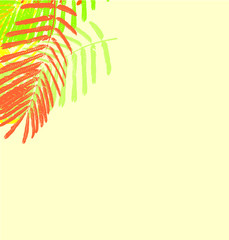  palm tree leaf embroidery graphic design vector art