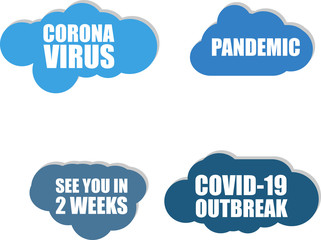 Coronavirus icon. COVID-19 icon. Pandemic. COVID 19 outbreak. Sign isolated on white background