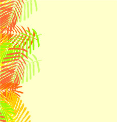 Fototapeta na wymiar palm tree leaf embroidery graphic design vector art