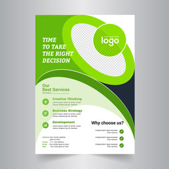 Business flyer design layout template in A4 size. Corporate Concept.