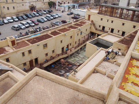 Tanneries in the medina, Fez, Morocco